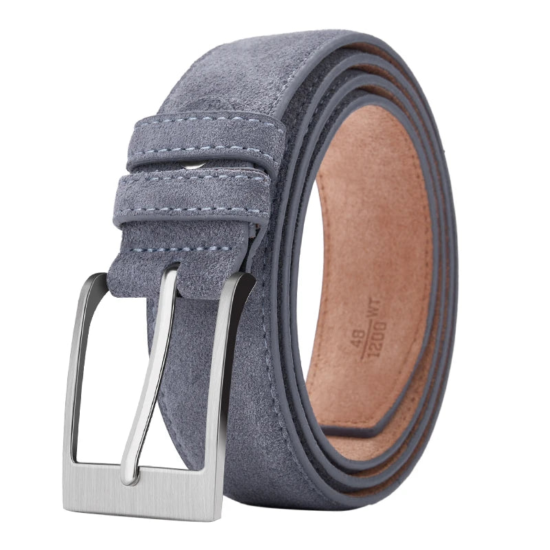 Luxury Sude Belts Cow Leather for Men and Ladies