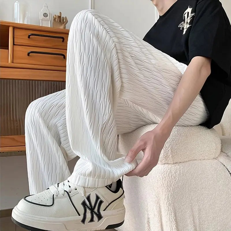 Men's Slim Straight Pants for Casual Office Style