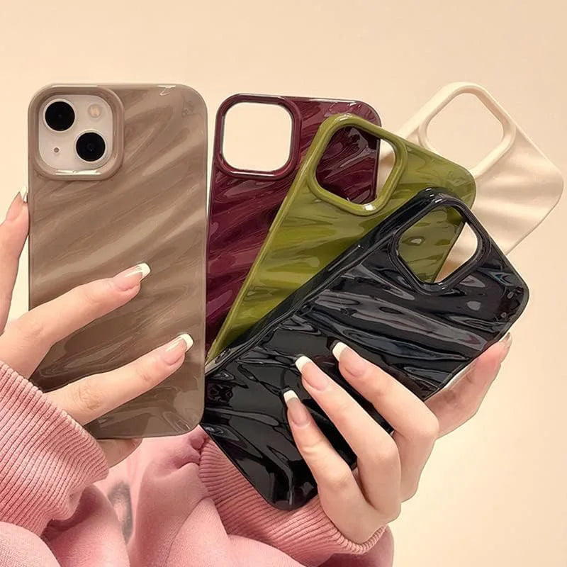 Vibrant Fashion Ripple Phone Case For iPhone 16 Pro Max Shockproof