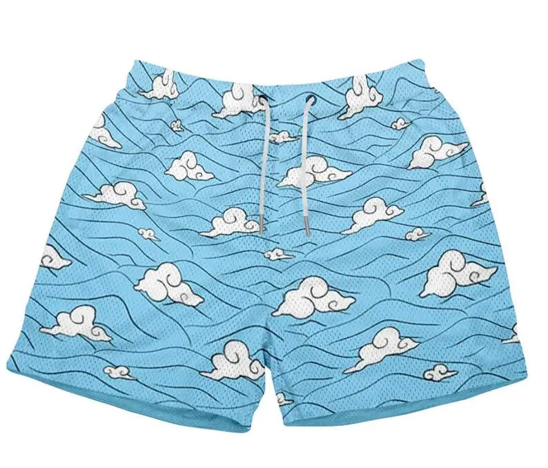 Anime Casual Shorts Men Women Manga Cartoon Sports Gym Shorts Fitness 3D Print Quick Dry Mesh Board Shorts Summer Male