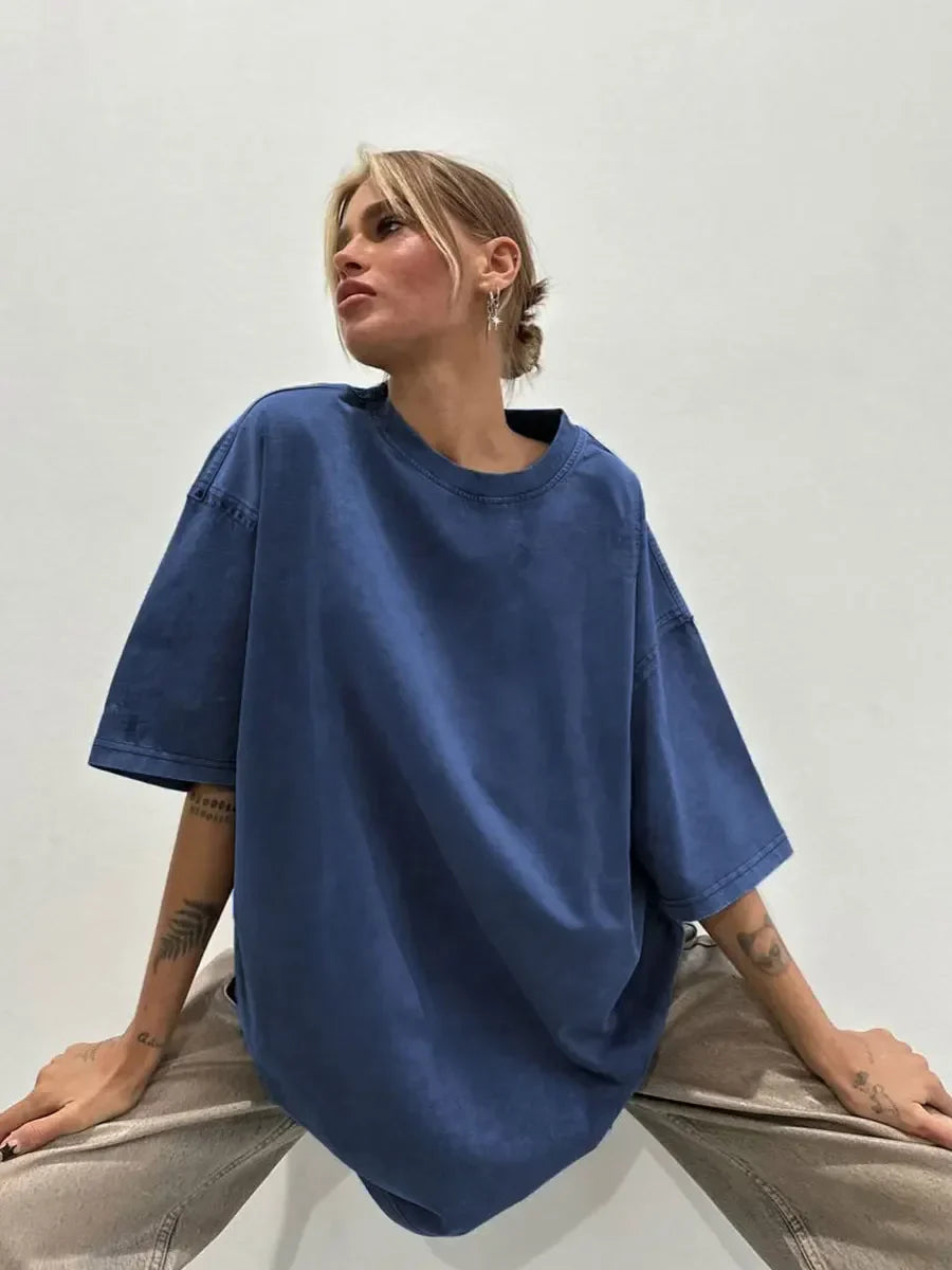 Unisex Retro Cotton Tee – Relaxed Fit, Endless Style!