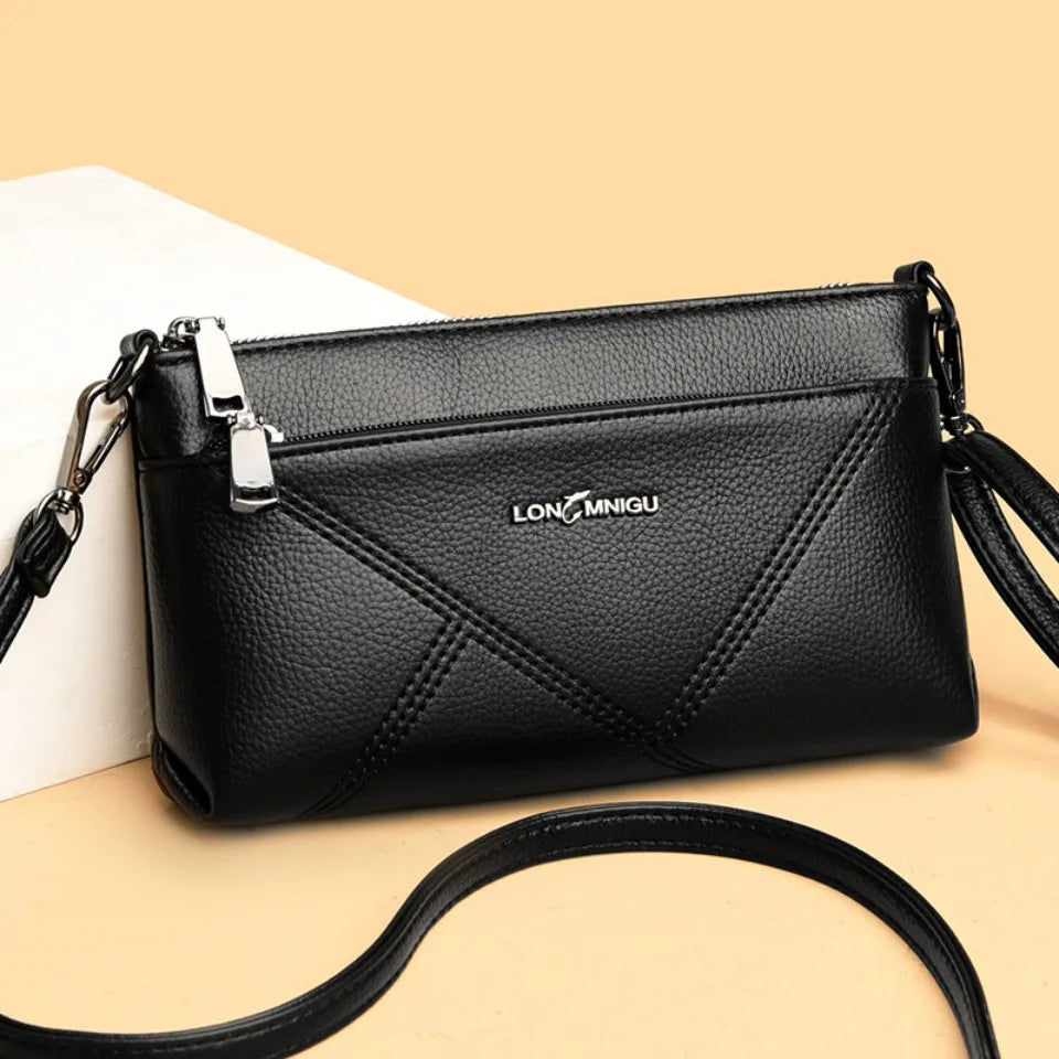 Small Crossbody PU Leather Bag – Solid Color Women’s Tote Shoulder Bag, Clutch Purse Handbag
