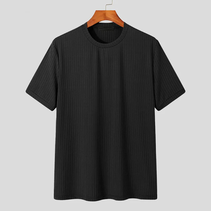 Light Luxury Summer Men's O Neck Long Sleeve T Shirt