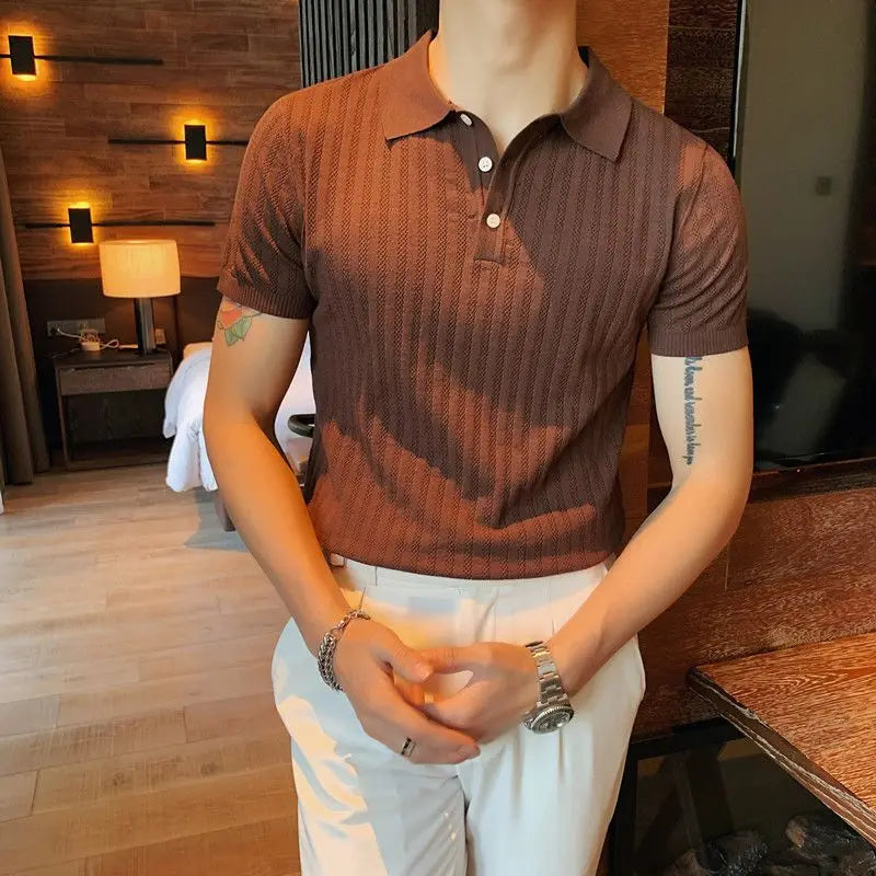 Smart Casual Solid Color Polos for Comfortable Summer Wear