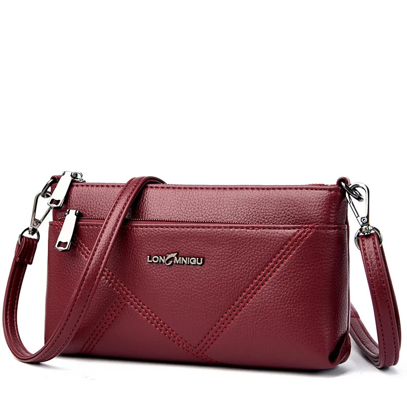 Small Crossbody PU Leather Bag – Solid Color Women’s Tote Shoulder Bag, Clutch Purse Handbag