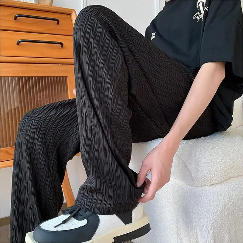 Men's Slim Straight Pants for Casual Office Style