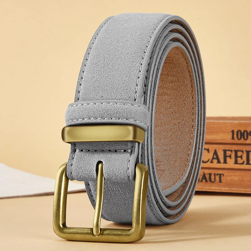 Fashion Suede Cowhide Women's Belts - Stylish Genuine Leather Girdle
