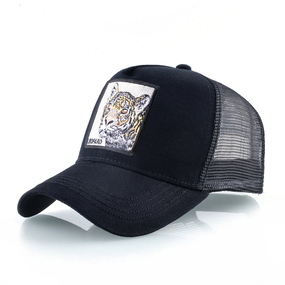 Fashion Trucker Caps With Embroidery Goat Patch For All Seasons