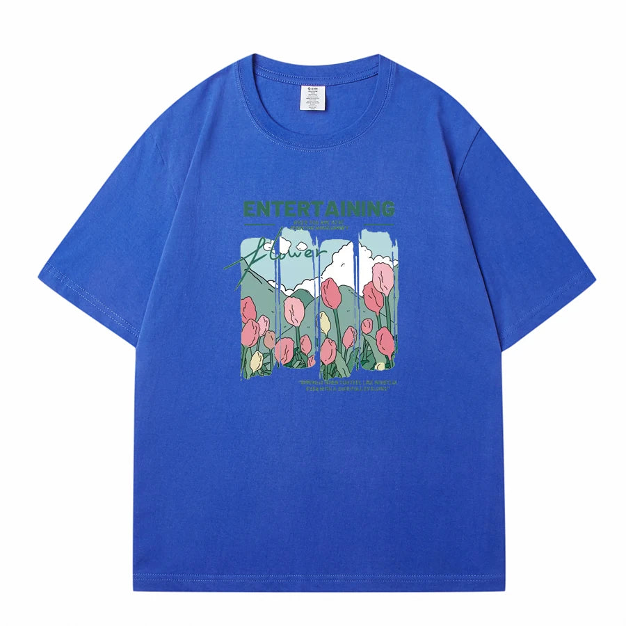 Stylish WAVLATII Women Summer Floral T-Shirts for Casual Wear