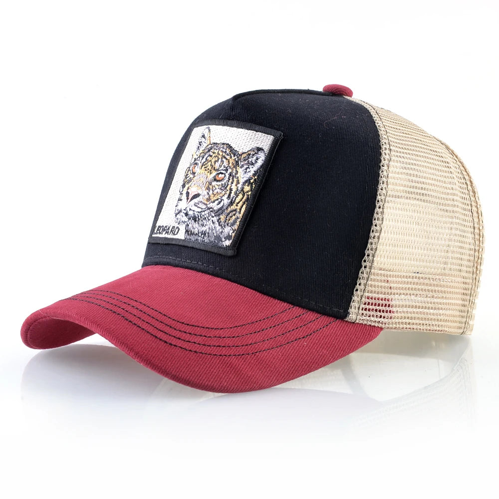 Fashion Trucker Caps With Embroidery Goat Patch For All Seasons