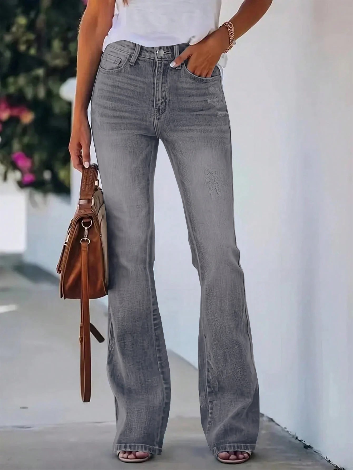 New Hot Women's Horn Jeans High Waist Slimming Fit