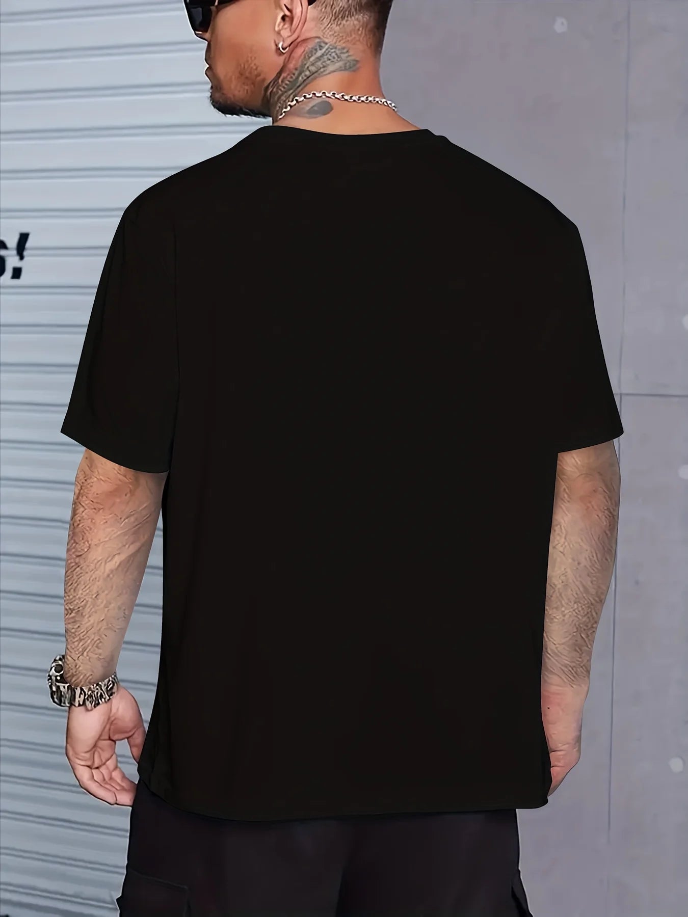 100% Cotton Men's Summer Casual Bear Pattern T-Shirt