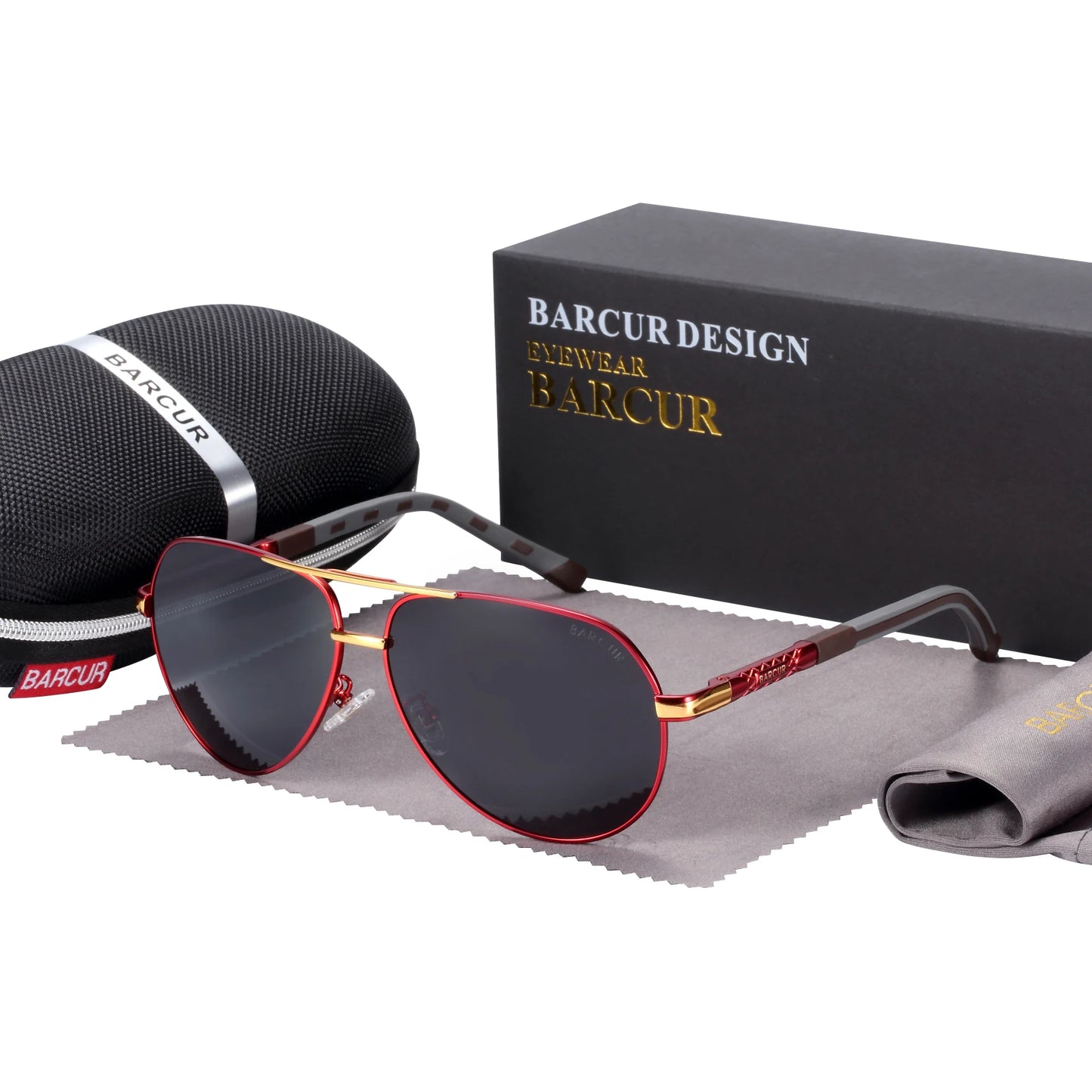 Stylish BARCUR Aluminum Vintage Polarized Sunglasses for Men