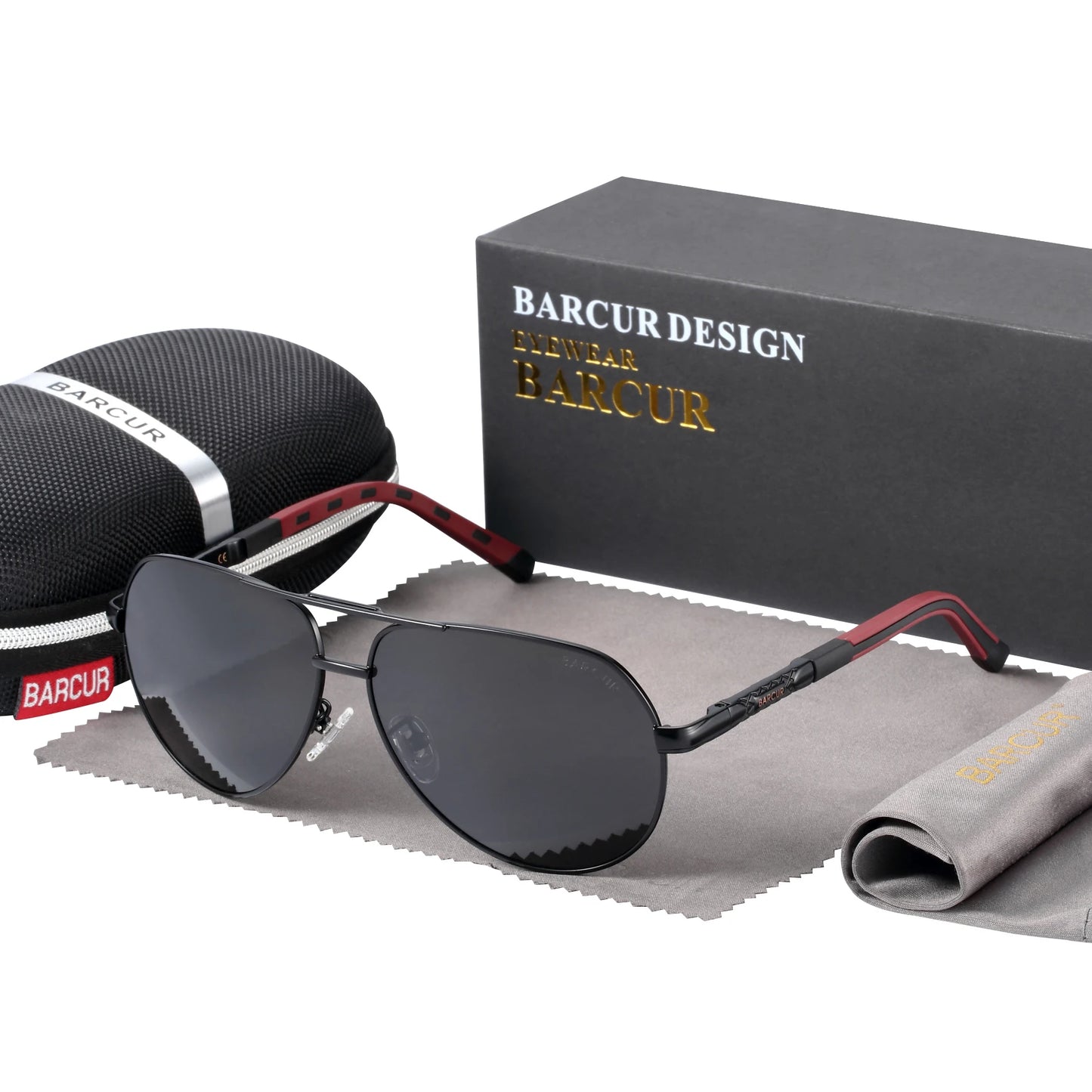 Stylish BARCUR Aluminum Vintage Polarized Sunglasses for Men