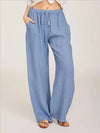 Women's Cotton-Linen Wide-Leg Pants – High Waist, Breathable, and Effortlessly Stylish for Summer & Autumn