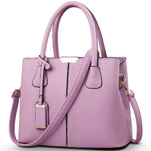 Women’s PU Leather Square Handbag – Stylish Large Tote & Crossbody Shoulder Bag