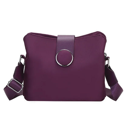 Vintage Waterproof Nylon Shoulder Bag – Lightweight Crossbody for Travel & Daily Use