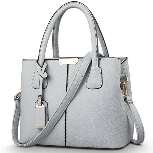 Women’s PU Leather Square Handbag – Stylish Large Tote & Crossbody Shoulder Bag