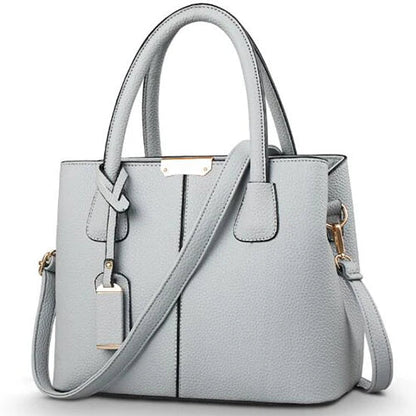 Women’s PU Leather Square Handbag – Stylish Large Tote & Crossbody Shoulder Bag