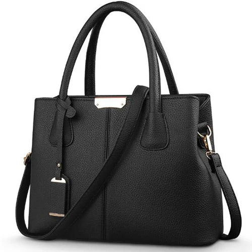 Women’s PU Leather Square Handbag – Stylish Large Tote & Crossbody Shoulder Bag