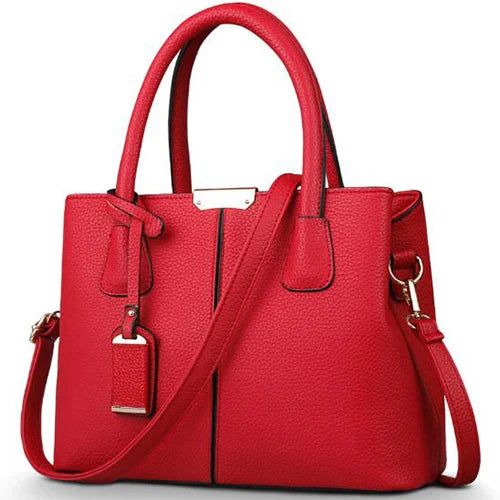 Women’s PU Leather Square Handbag – Stylish Large Tote & Crossbody Shoulder Bag