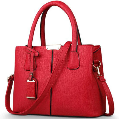 Women’s PU Leather Square Handbag – Stylish Large Tote & Crossbody Shoulder Bag