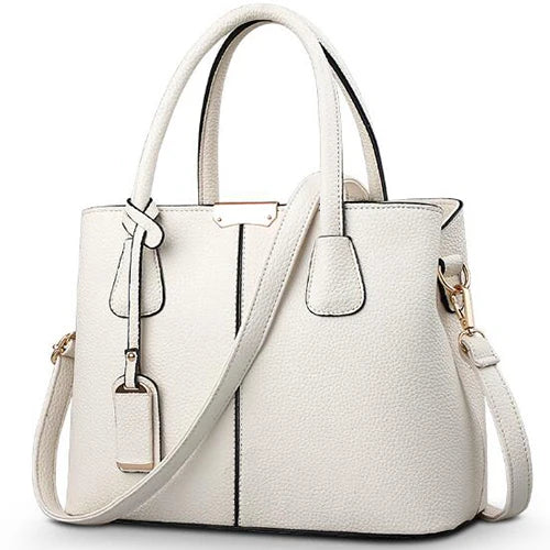 Women’s PU Leather Square Handbag – Stylish Large Tote & Crossbody Shoulder Bag