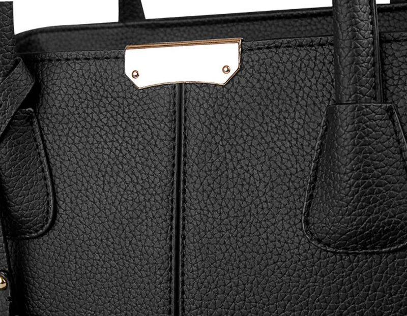 Women’s PU Leather Square Handbag – Stylish Large Tote & Crossbody Shoulder Bag