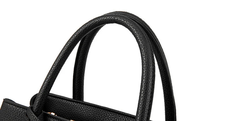 Women’s PU Leather Square Handbag – Stylish Large Tote & Crossbody Shoulder Bag
