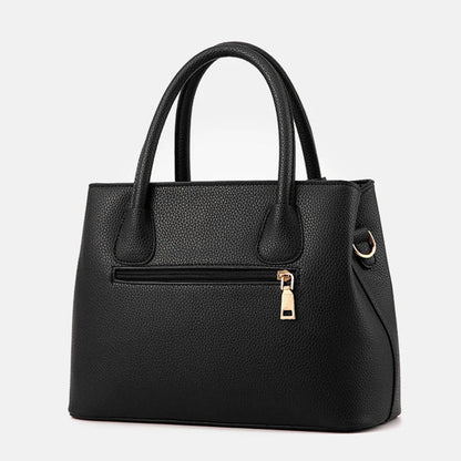 Women’s PU Leather Square Handbag – Stylish Large Tote & Crossbody Shoulder Bag
