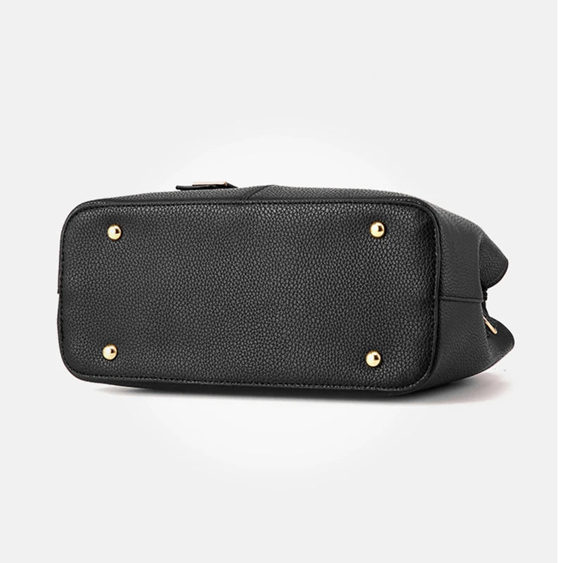 Women’s PU Leather Square Handbag – Stylish Large Tote & Crossbody Shoulder Bag