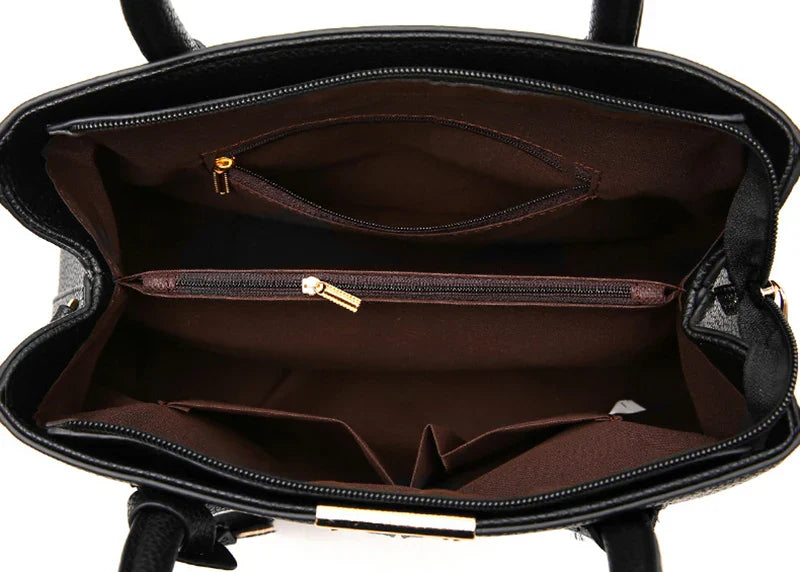 Women’s PU Leather Square Handbag – Stylish Large Tote & Crossbody Shoulder Bag