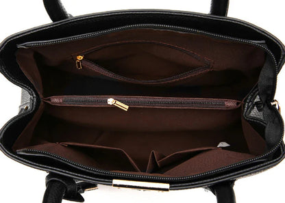 Women’s PU Leather Square Handbag – Stylish Large Tote & Crossbody Shoulder Bag