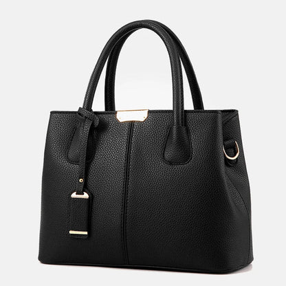 Women’s PU Leather Square Handbag – Stylish Large Tote & Crossbody Shoulder Bag
