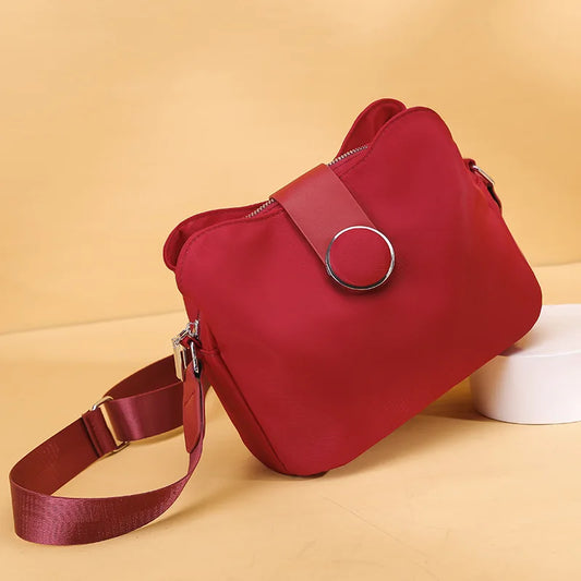 Vintage Waterproof Nylon Shoulder Bag – Lightweight Crossbody for Travel & Daily Use