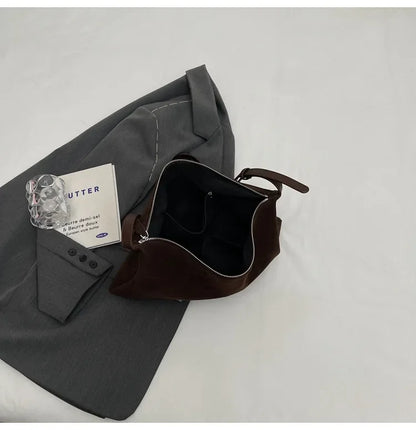 Women's Slouchy Vintage Frosted Suede New Fall/winter Shoulder Underarm Bag Simple Tote Bag Large Capacity Commuter Bag