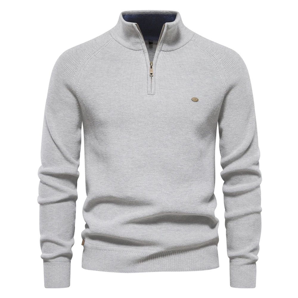 2023 New Autumn Cotton Zipper Cardigans for Men Warm Sweater