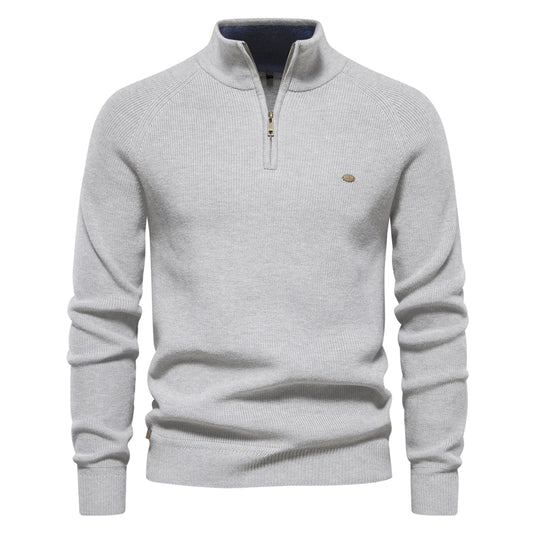 2023 New Autumn Cotton Zipper Cardigans for Men Warm Sweater