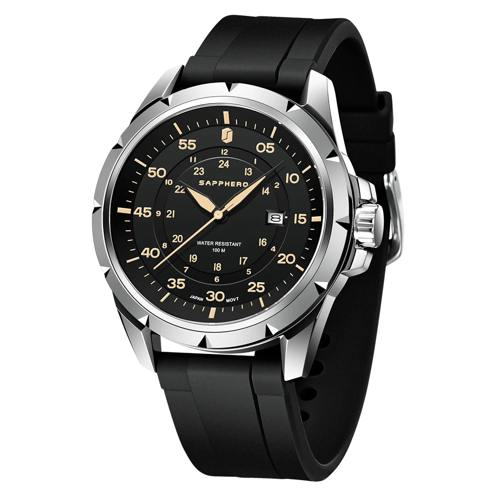 SAPPHERO Men Watch Luxury Quartz Waterproof Gift Wristwatch