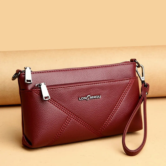 Small Crossbody PU Leather Bag – Solid Color Women’s Tote Shoulder Bag, Clutch Purse Handbag