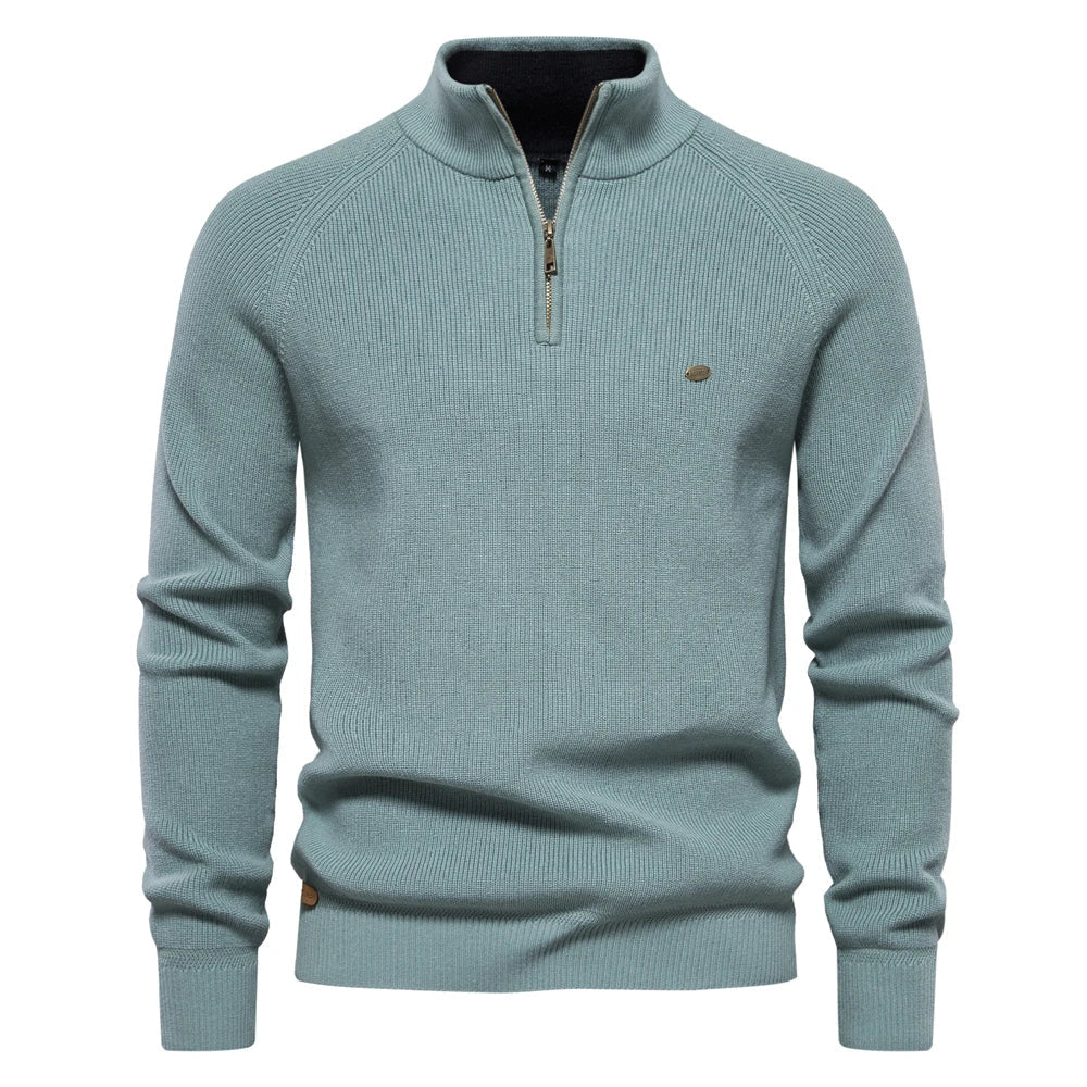 2023 New Autumn Cotton Zipper Cardigans for Men Warm Sweater