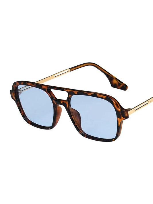 Chic Retro Double Bridges Sunglasses for Trendy Style and UV Protection
