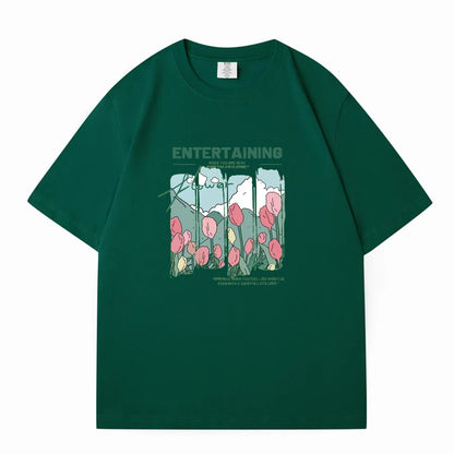 Stylish WAVLATII Women Summer Floral T-Shirts for Casual Wear