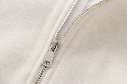 TRAF Women's Zipper Bomber Jacket – Soft Cropped Sports Jacket with Long Sleeves (2024)