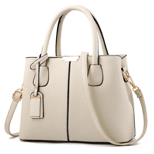 Women’s PU Leather Square Handbag – Stylish Large Tote & Crossbody Shoulder Bag