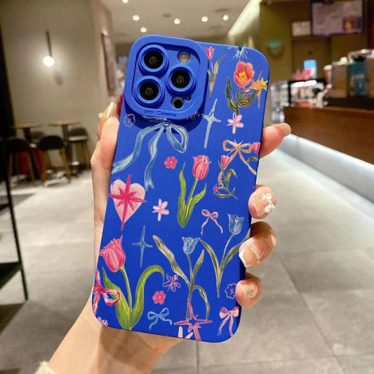 Vibrant Stylish Fruit Juice Flower Pattern Phone Case for iPhone 16