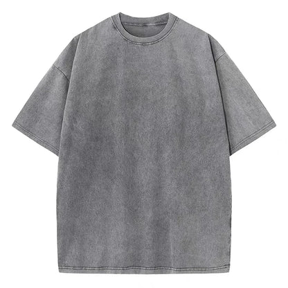 Unisex Vintage Heavyweight Washed T-Shirt – Retro Oversized Cotton Tee