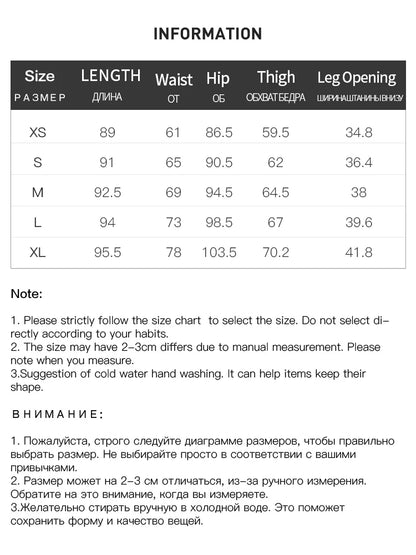 FSLE Women's High-Waisted Cropped Pants – Summer Loose Fit Slimming Tapered Casual Pants in Blue & Black