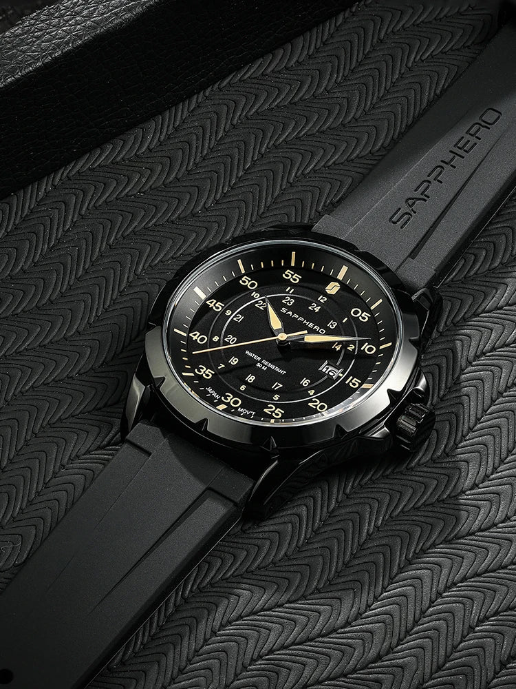 SAPPHERO Men Watch Luxury Quartz Waterproof Gift Wristwatch