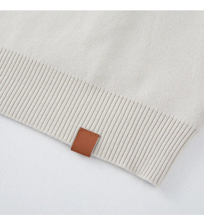 Luxury Knitted Polo Shirt for Casual Autumn Style